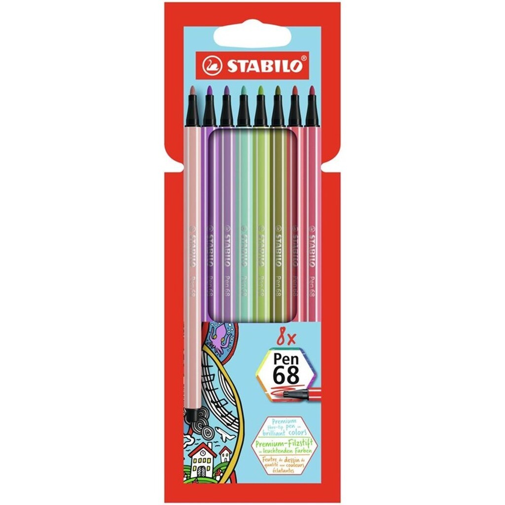 STABILO Pen 68 - Felt-tip pen - Set of 8 pieces