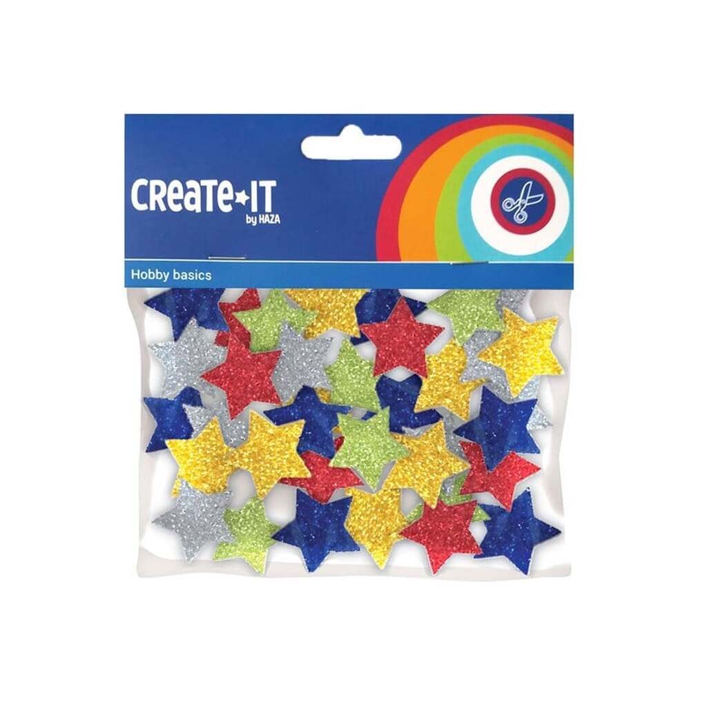 Haza Witbaard - Foam stickers Stars Glitter 54 pcs.