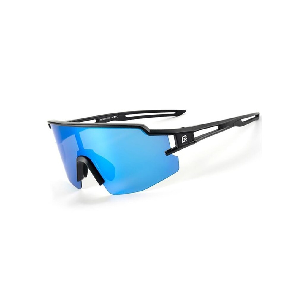 Rockbros Polarized Cycling Glasses with UV Protection and Corrective Insert Blue Lenses - Black