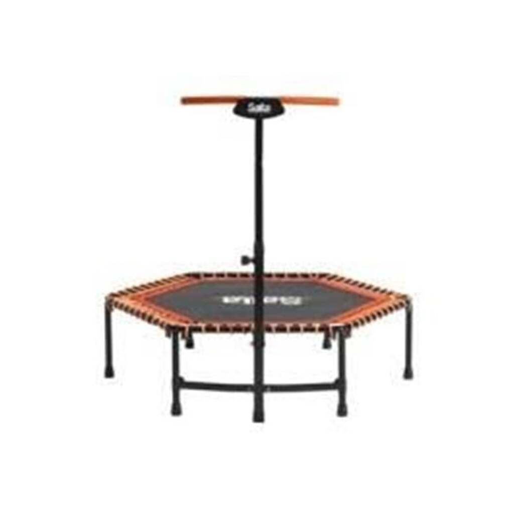 Orange Fitness trampolin med håndtag, orange