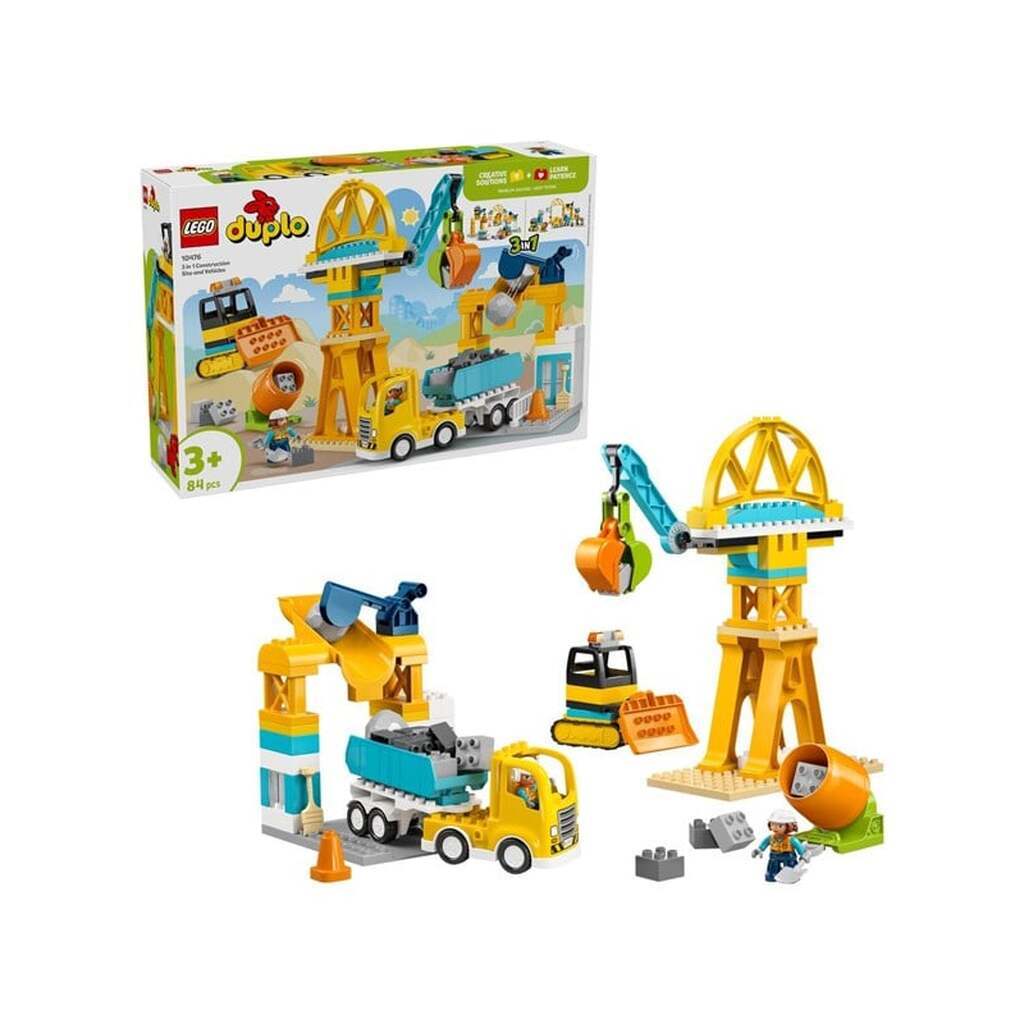 LEGO DUPLO 10476 3-i-1 Byggeplads med køretøjer