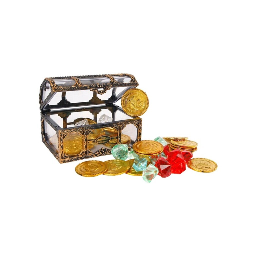 Pocket Money Treasure Chest With Gold &amp; Diamonds