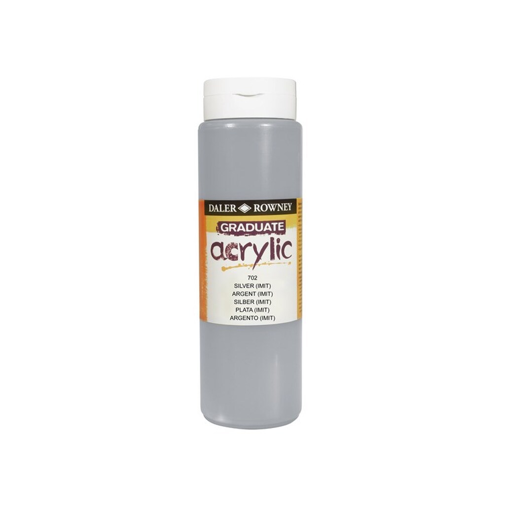 Daler-Rowney Graduate Acrylic 500 ml Silver Imit