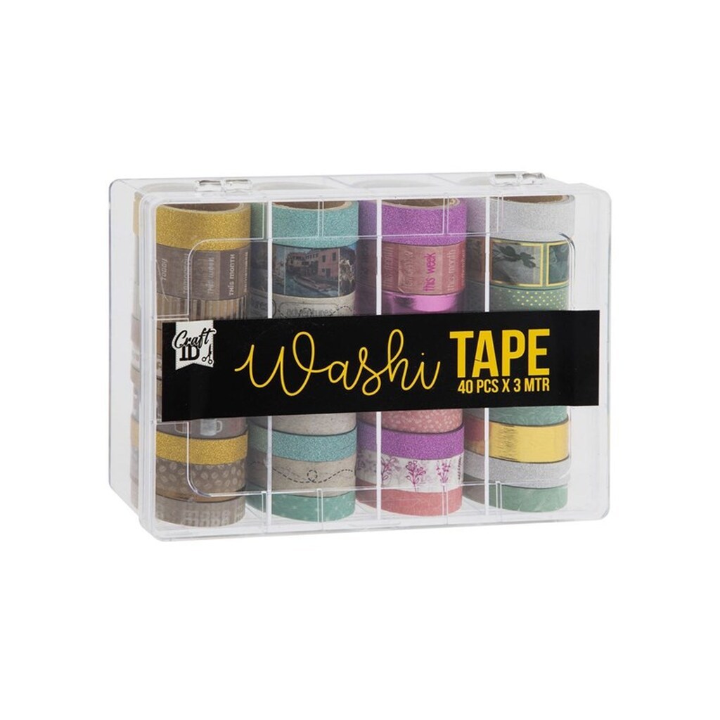 Creative Craft Group Washi tape in storage container 40 pcs.