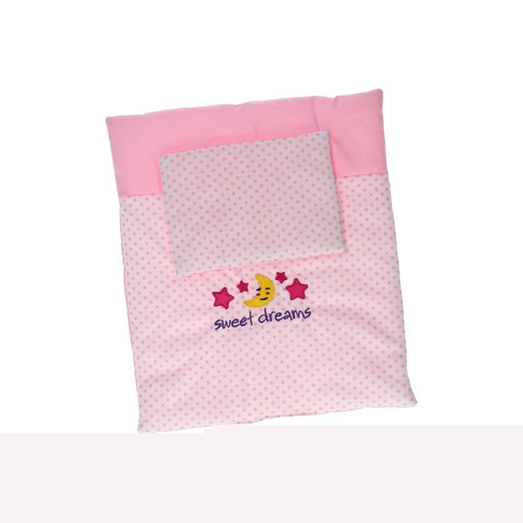 Johntoy Baby Rose Doll Blanket and Pillow Set
