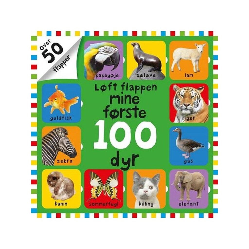 Løft flappen mine første 100 dyr - Børnebog - Papbog