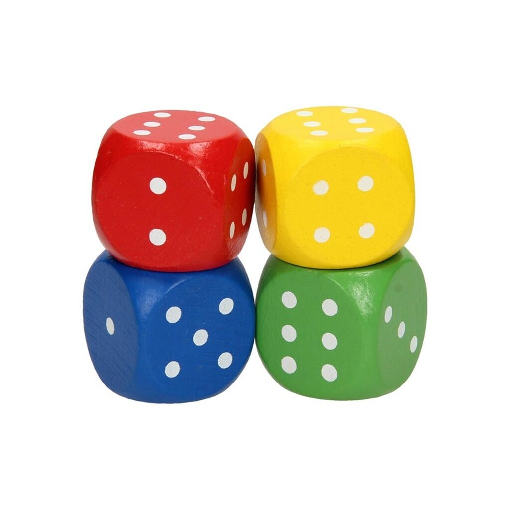 Playwood Wooden Dice Set Large 4pcs.