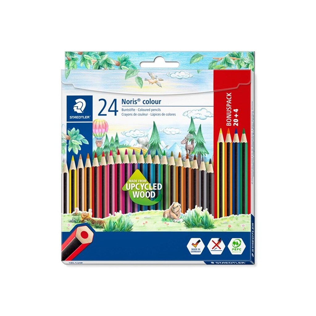 Staedtler Noris Color, 24 stk. ass 100% PEFC