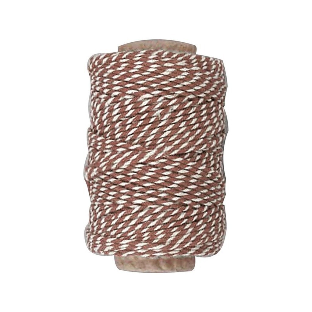 Creativ Company Cotton cord Brown/White 50m