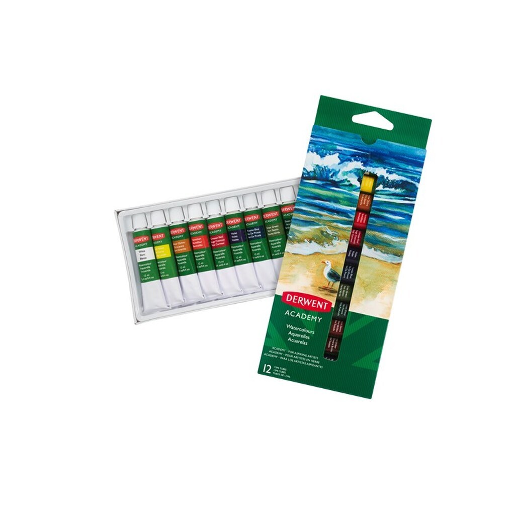 Derwent Academy akvarelfarver 12X12 ml