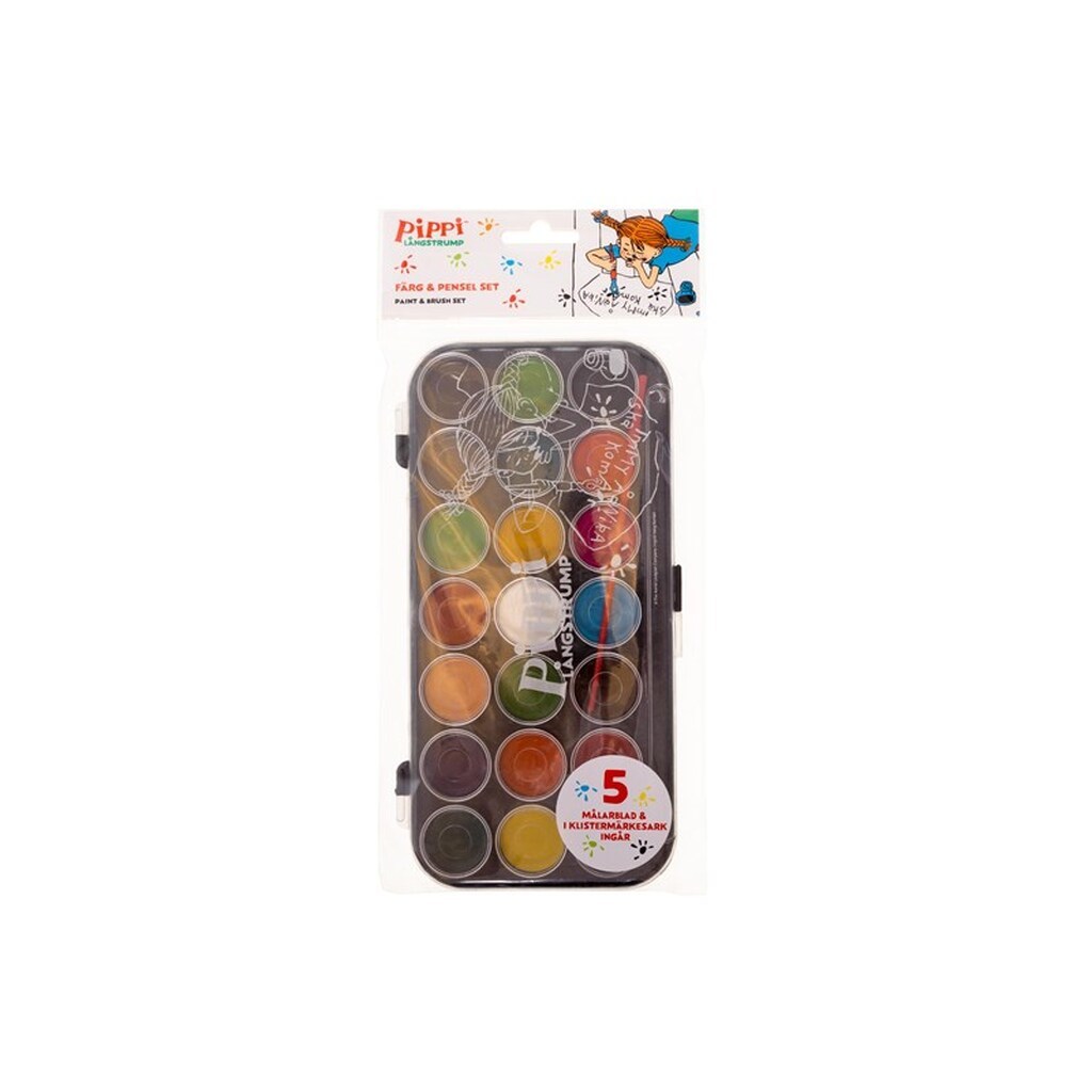 Euromic PIPPI &amp; Herr N. paint &amp; brush set water col.