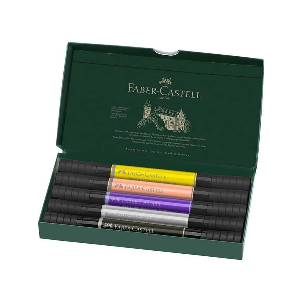Faber-Castell Pitt Artist Pen Dual Marker Tuscher, etui med 5 stk, Fashion