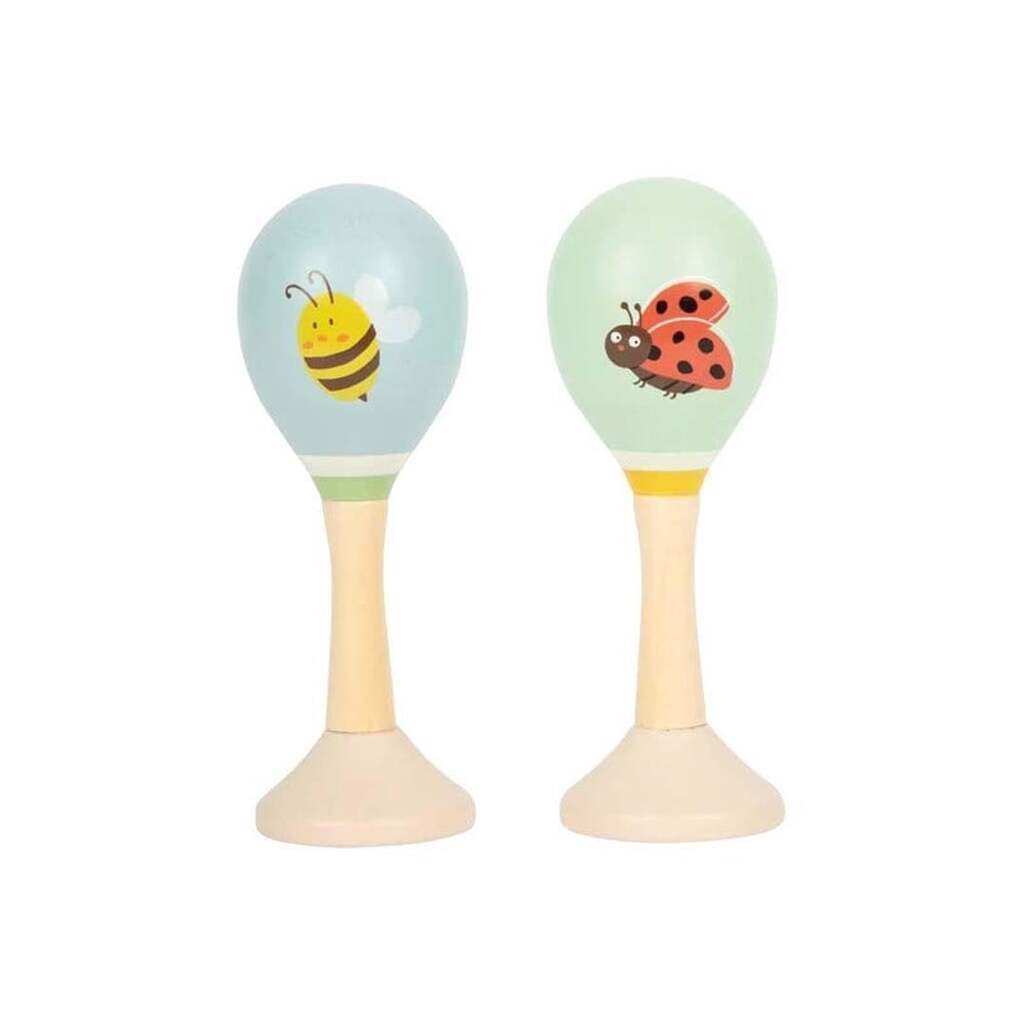 Small Foot - Wooden Maracas Tiny Friends - 2pcs.
