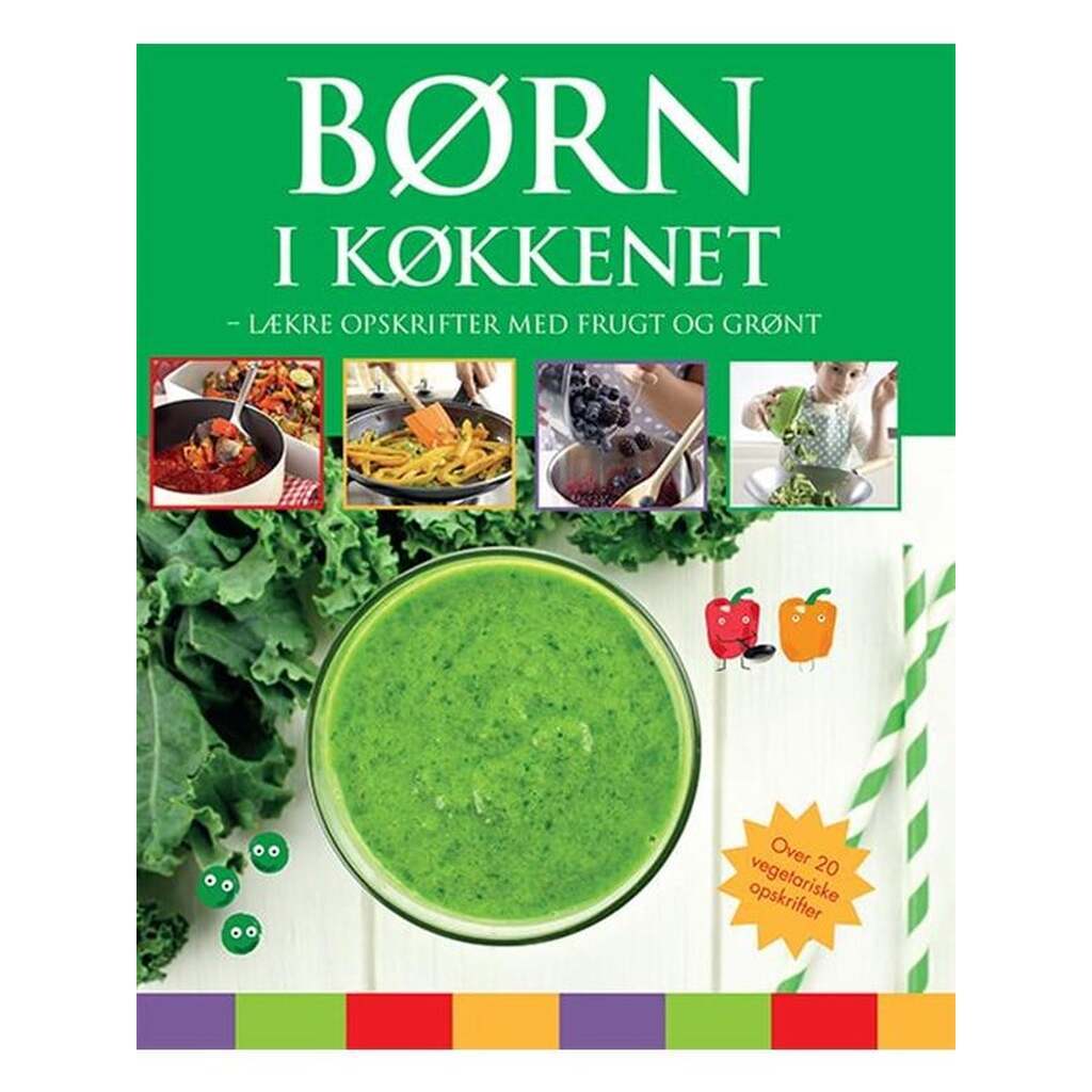 Børn i køkkenet - grøn - Børnebog - Hardcover