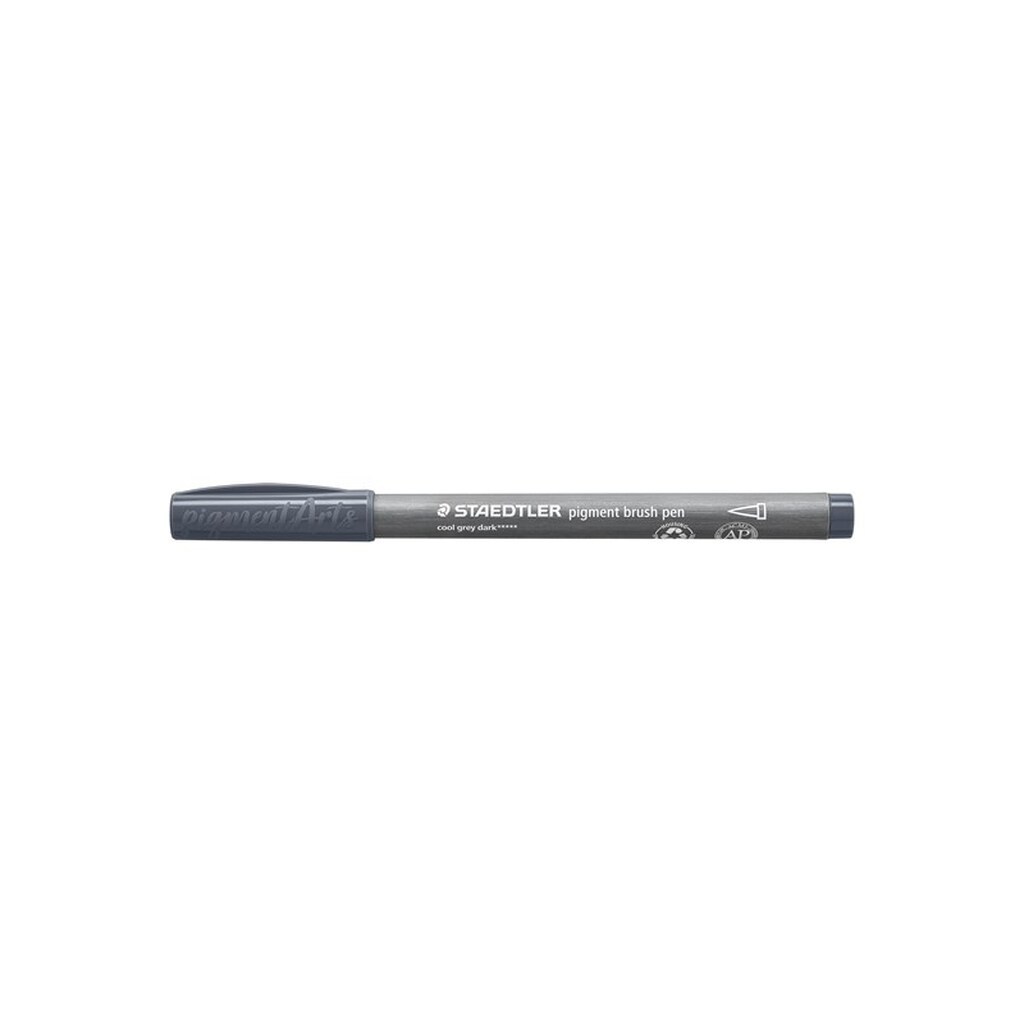 Staedtler BRUSH PIGMENT PEN, ÆSKE 10 STK, MØRKE GRÅ