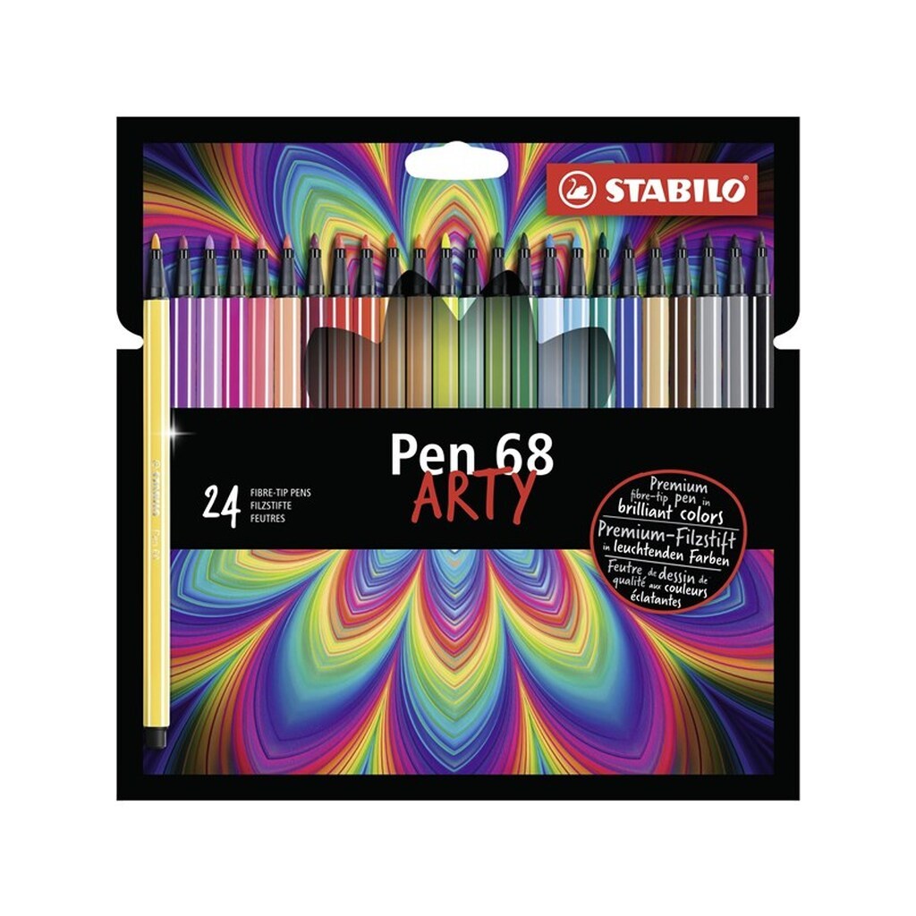 STABILO Pen 68 - Felt-tip pen - ARTY - Set With 24 Pieces