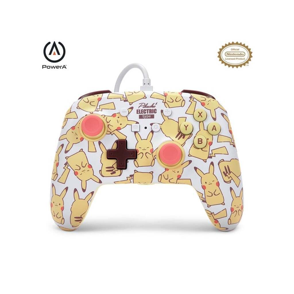 PowerA Enhanced kablet controller til Nintendo Switch - Pikachu Blush - Wired Controller - Nintendo Switch