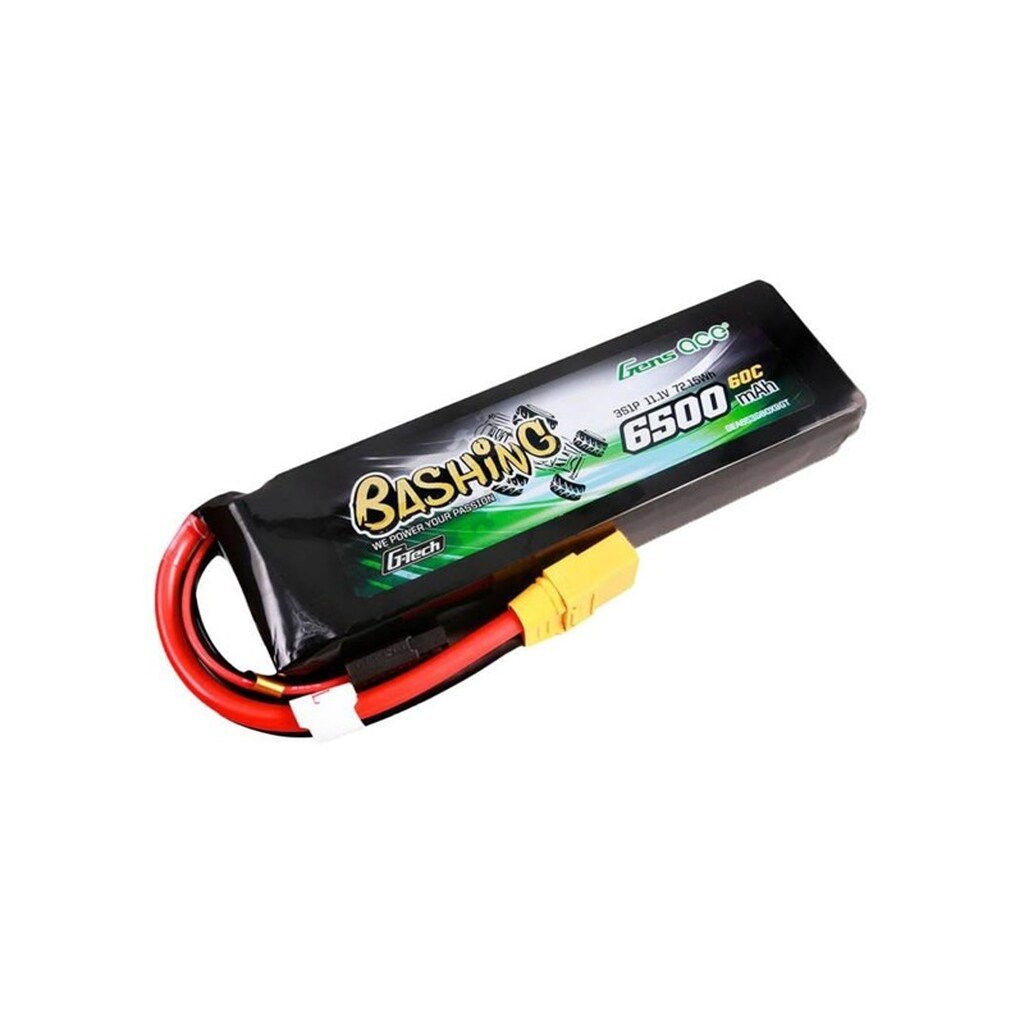 Gens ace &amp;Tattu G-Tech 6500mAh 11.1V 60C 3S1P Lipo Battery Pack with XT90-Bashing Series