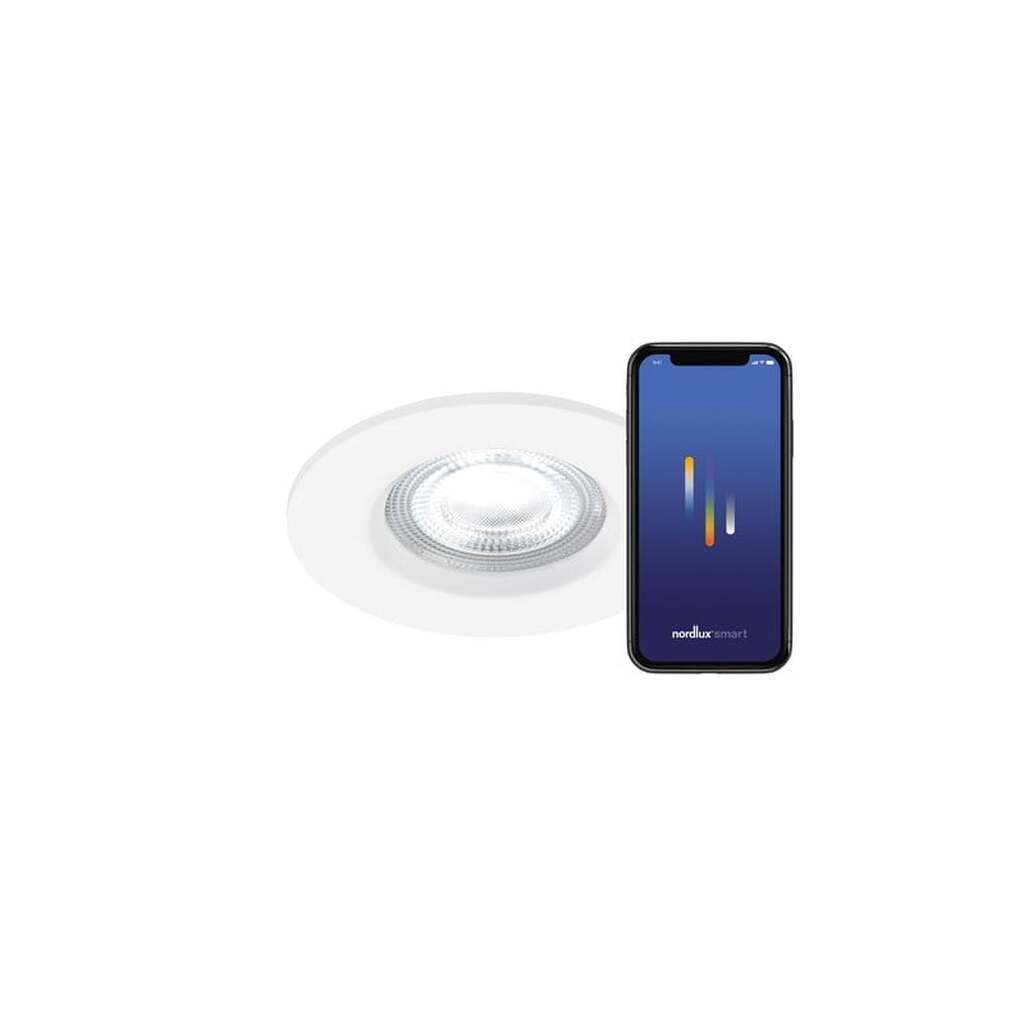 Nordlux Don Smart indbygningsspot, 3-kit, 2700-6500K RGB, hvid