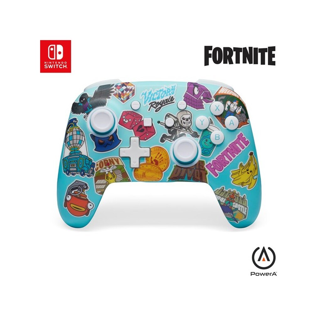 PowerA Enhanced trådløs controller til Nintendo Switch - Fortnite Sticker Mania - Controller