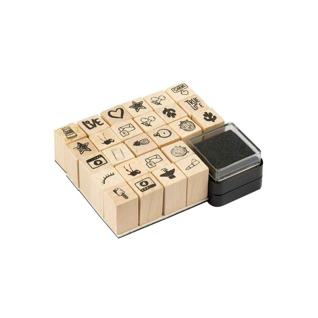 Creative Craft Group - Wooden Stamp Set - Figures 27 pcs.