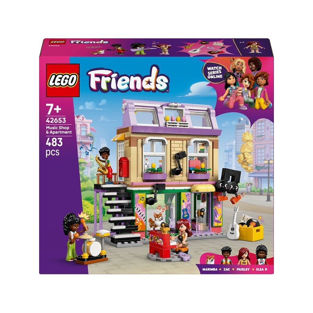 LEGO Friends 42653 Musikbutik og lejlighed