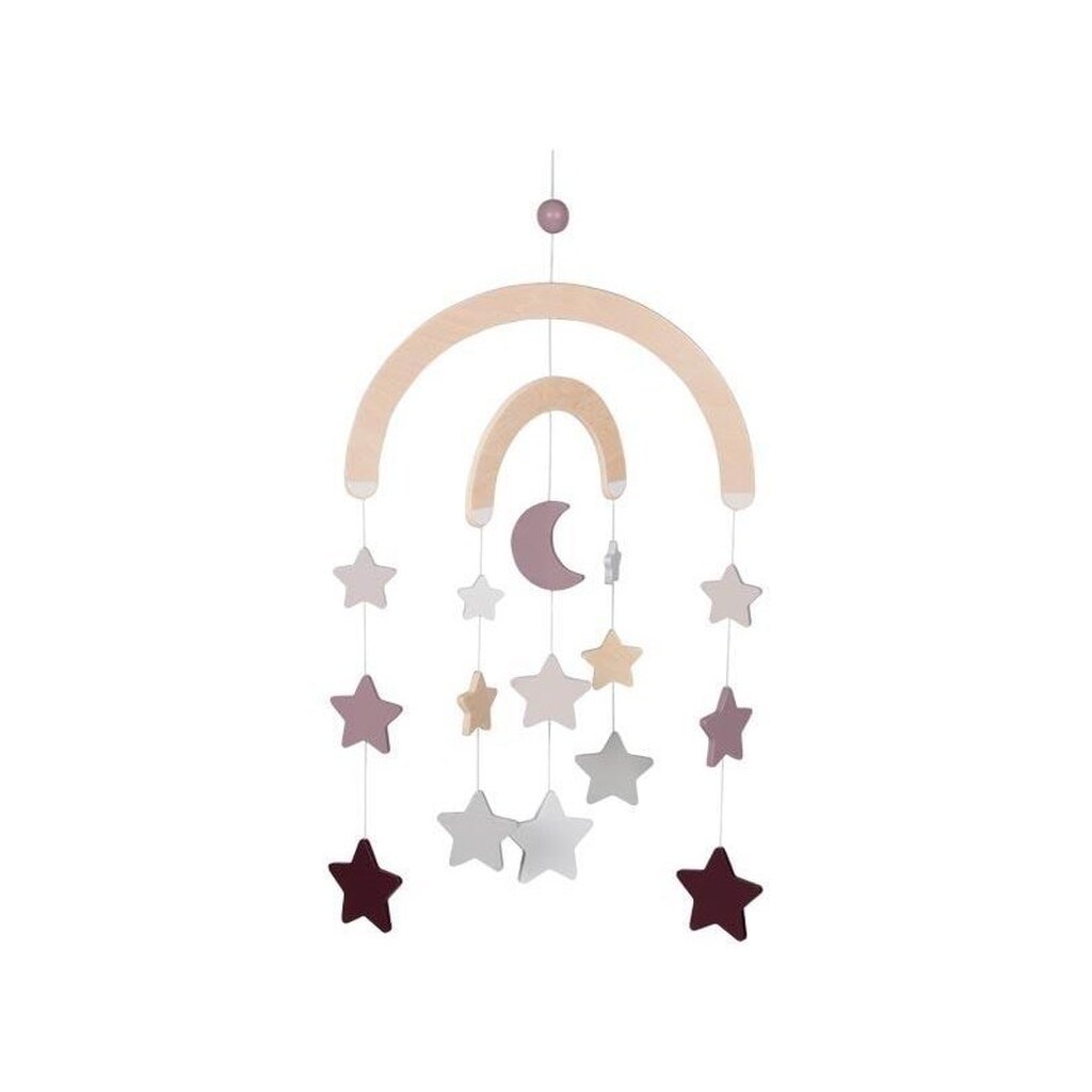 Goki Wooden Baby Mobile Starry Sky Pink