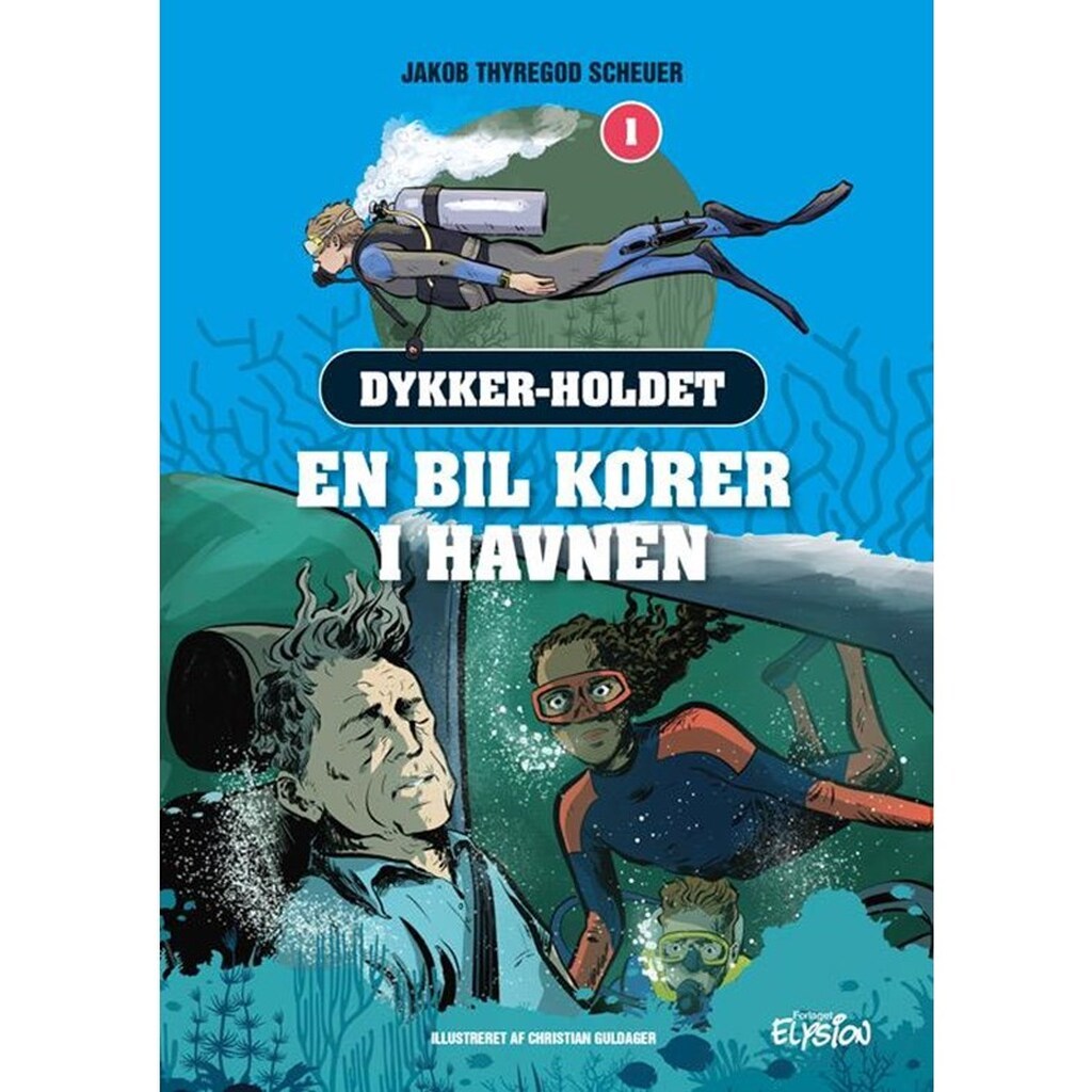 En bil kører i havnen - Børnebog - Hardback