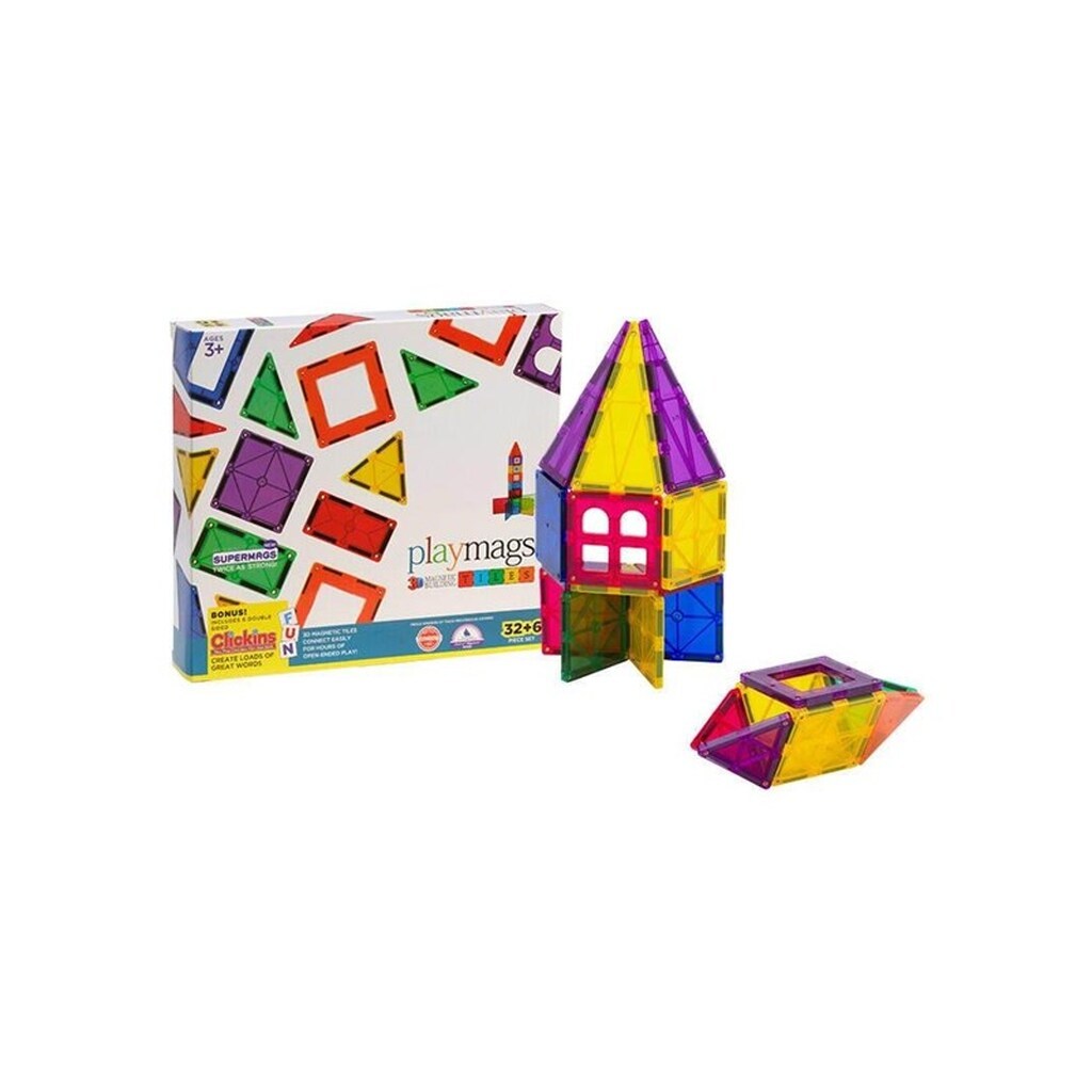 Playmags Magnetic tiles 3D  165 - 32 pcs set