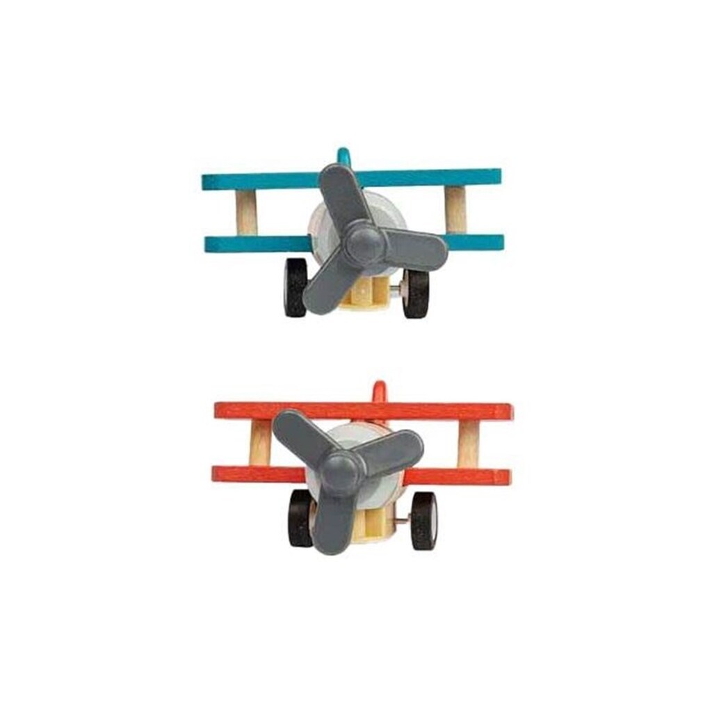 Bigjigs Wooden Pull Back Biplane Airplane