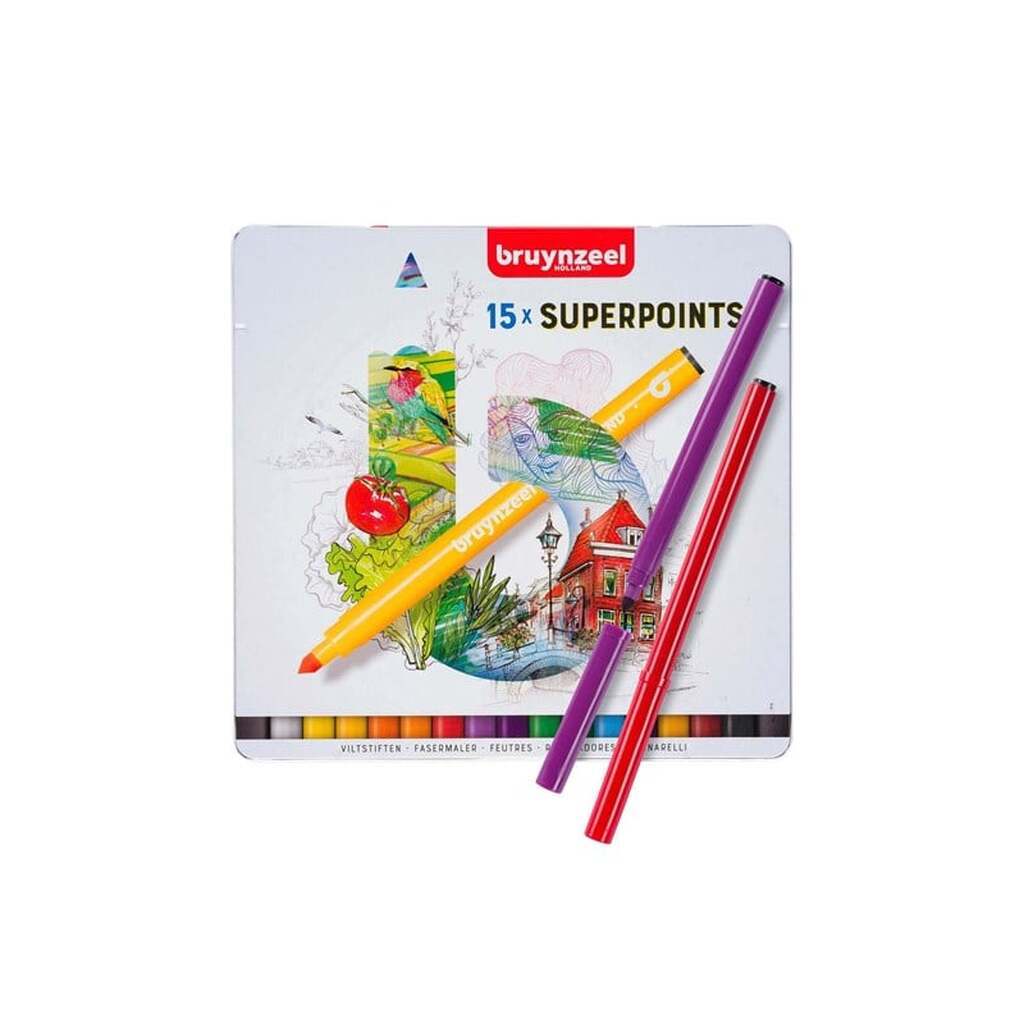 Bruynzeel Felt-tip pens Super point 15 pcs.
