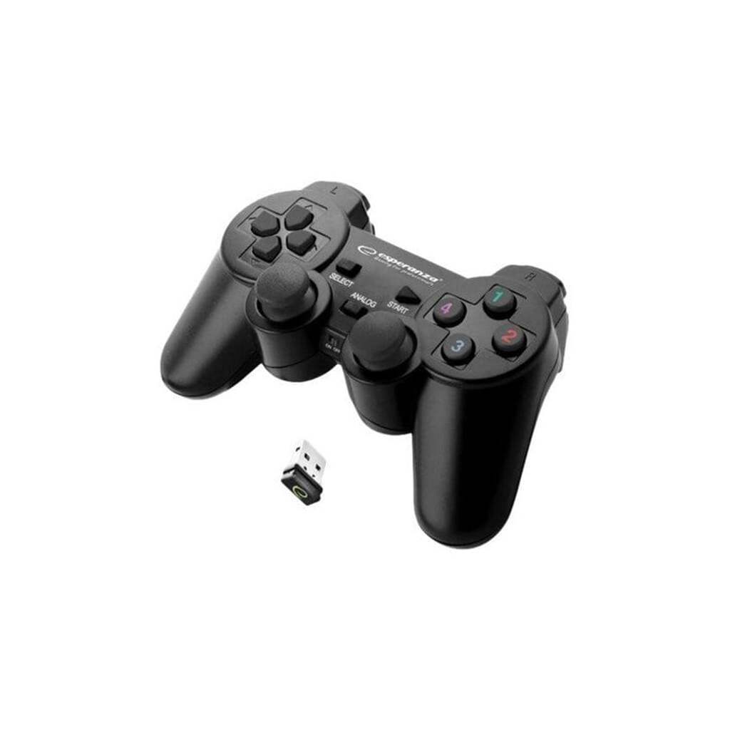 Esperanza GAMEPAD WIRELESS 2.4GHZ PS3/PC USB GLADIATOR BLACK - Wireless Controller - PC
