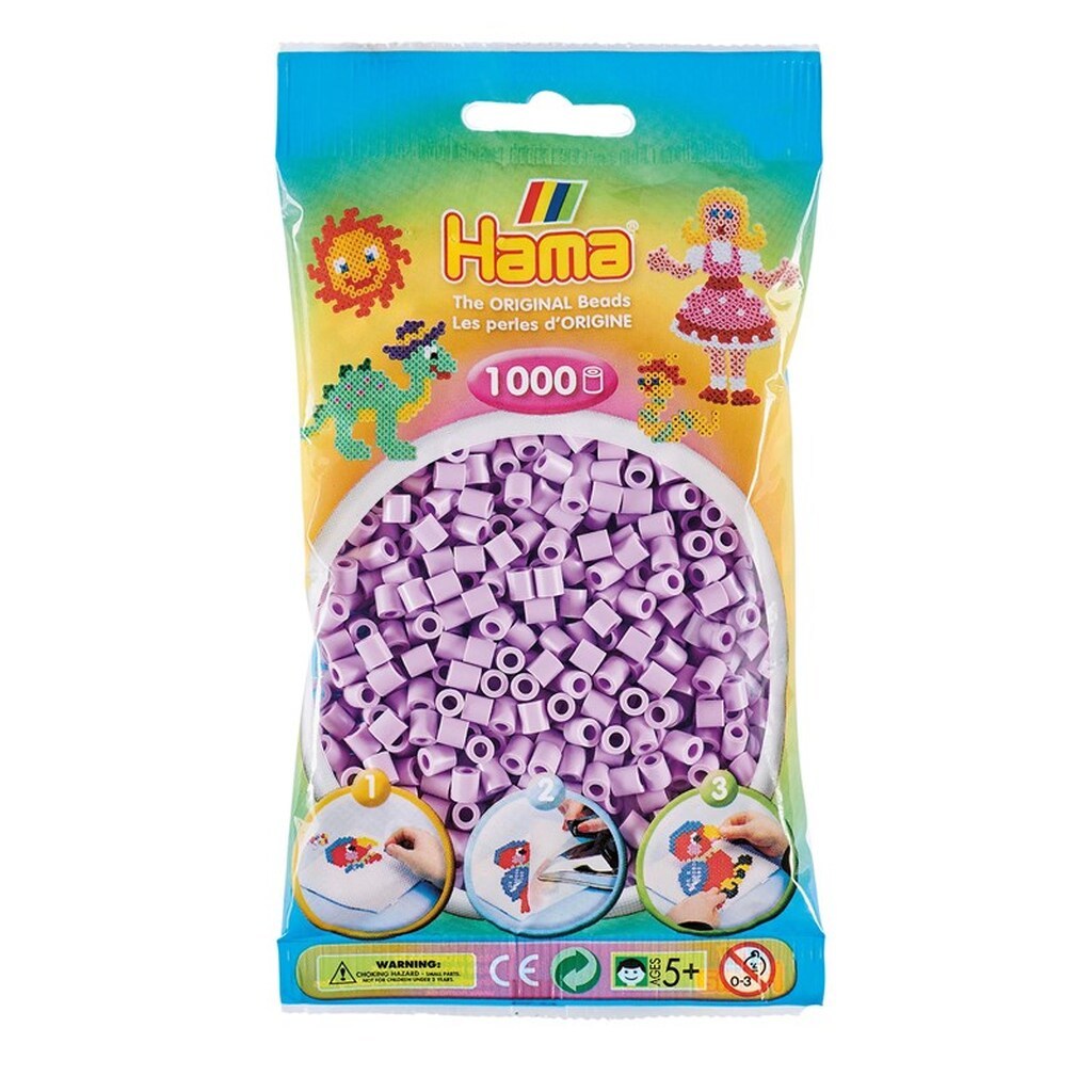 Hama Iron on Beads - Pastel Purple 1000 pcs
