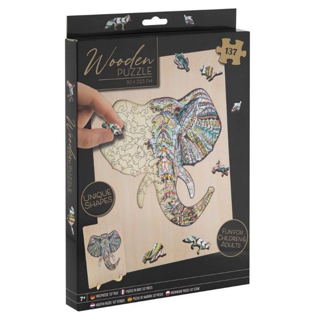 Hobby Mate Puslespil Træ ELEFANT 137 brikker