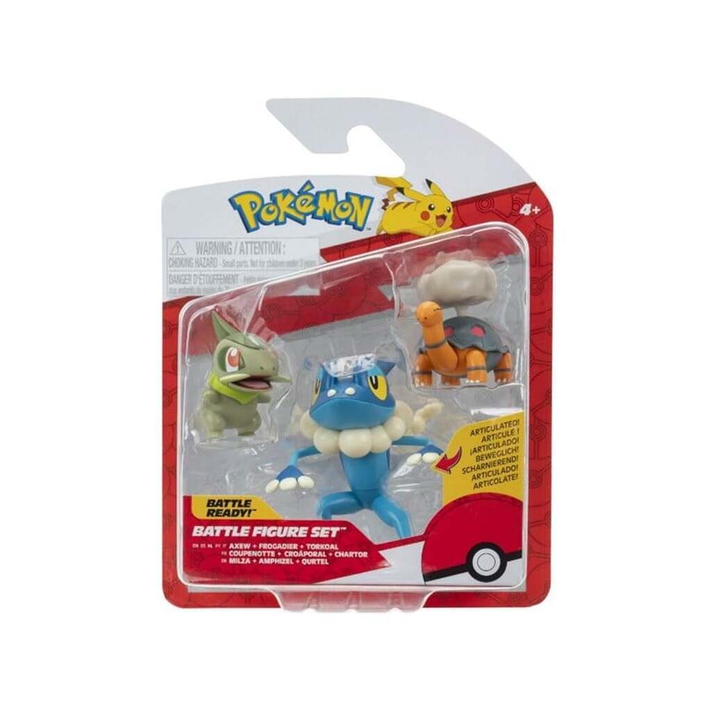 Pokemon Battle Figure Set - Torkoal Axew Frogardier