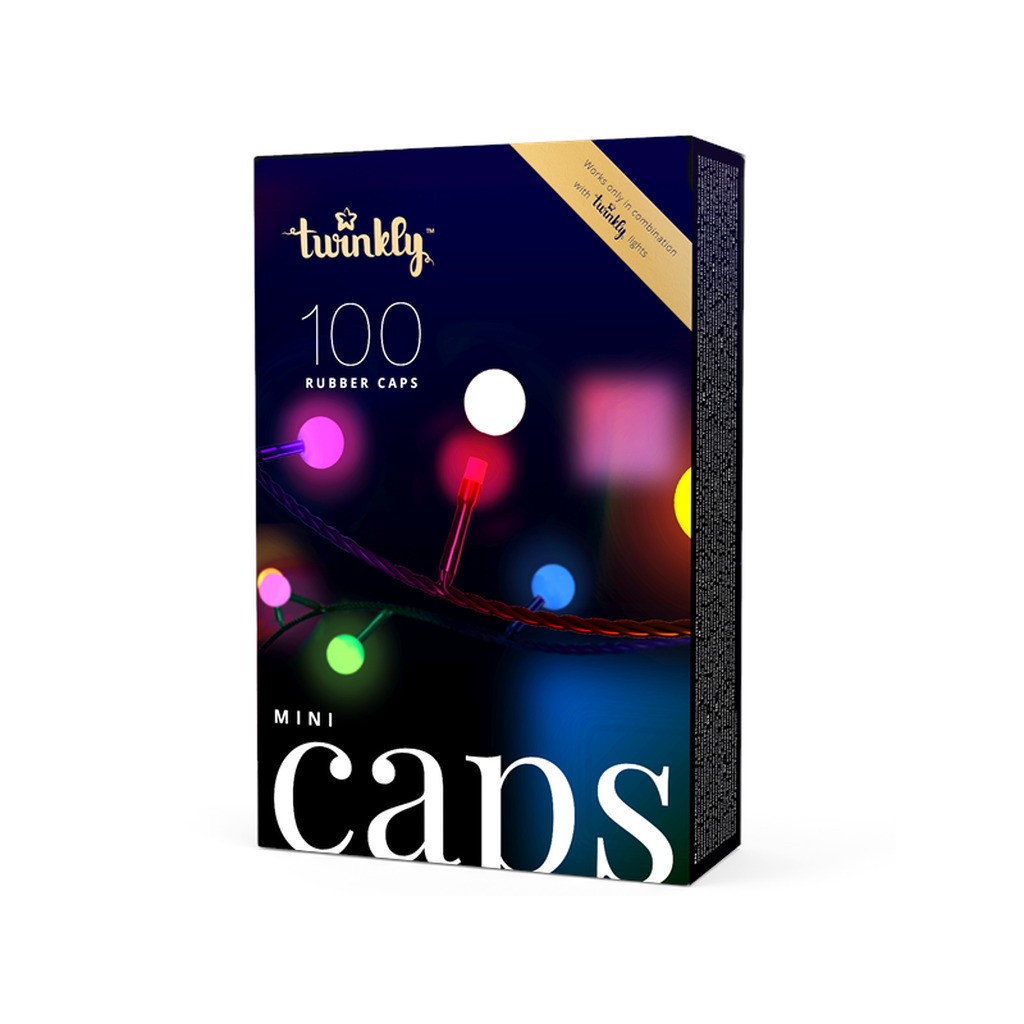 Twinkly MiniCaps - 100 Silicone Bulb-Shaped Cap Accessories for  Lights