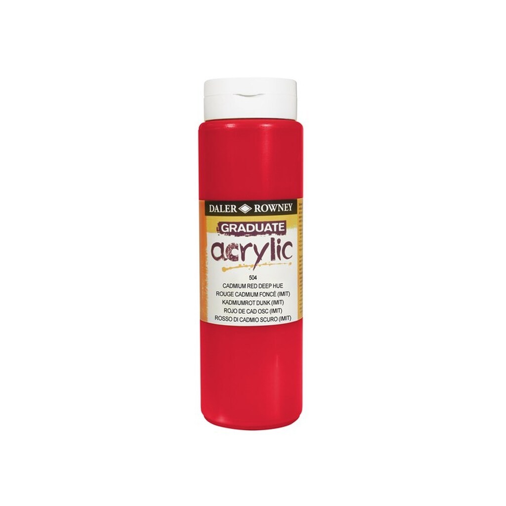 Daler-Rowney Graduate Acrylic 500 ml Cadmium Red Deep Hue