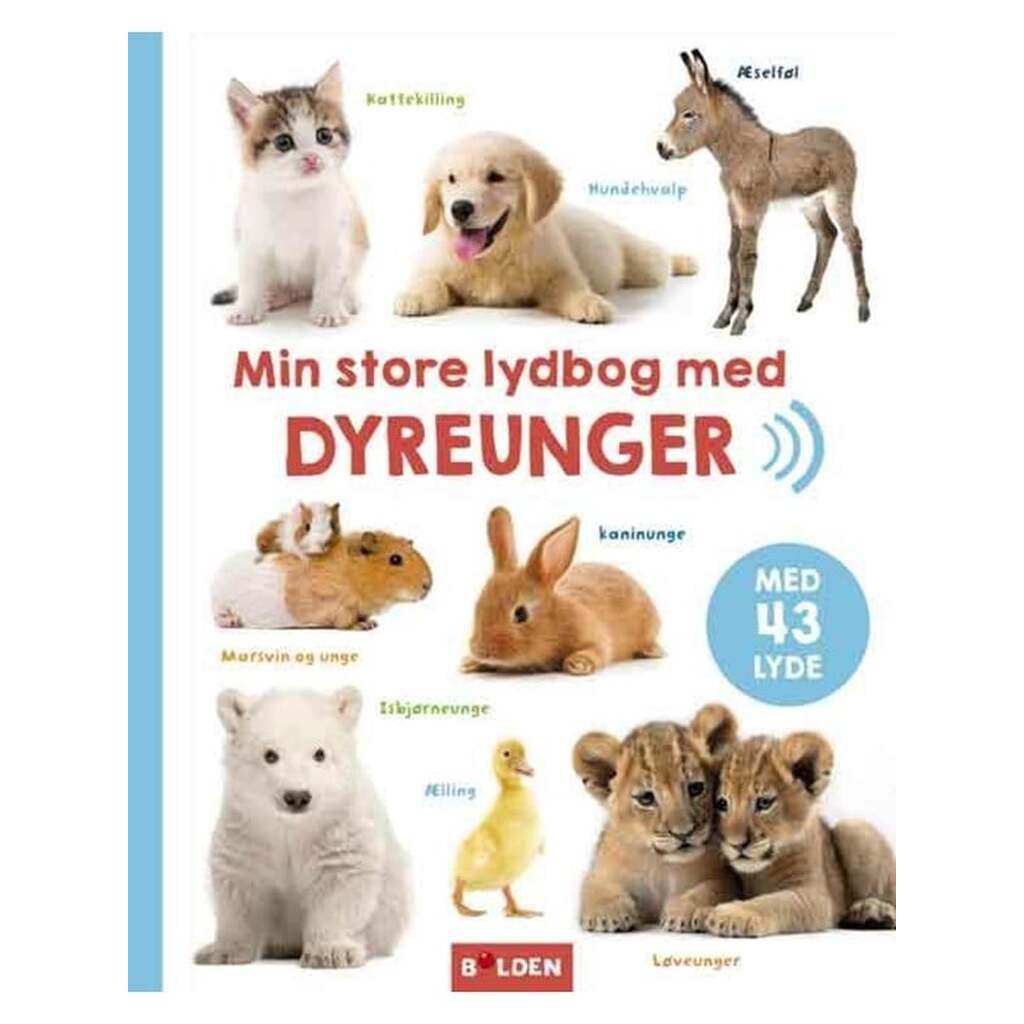 Min store lydbog med dyreunger - Børnebog - Hardcover