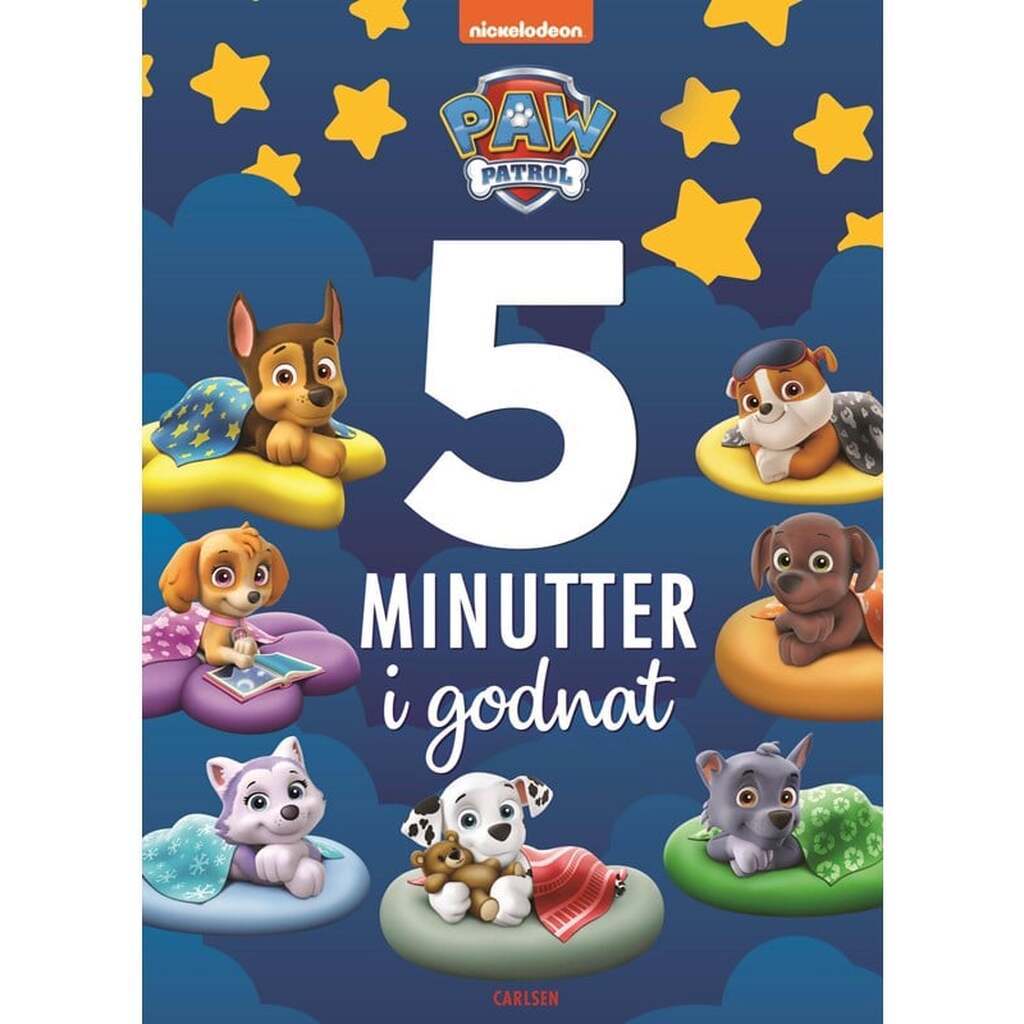 Fem minutter i godnat - PAW Patrol - Børnebog - Hardcover