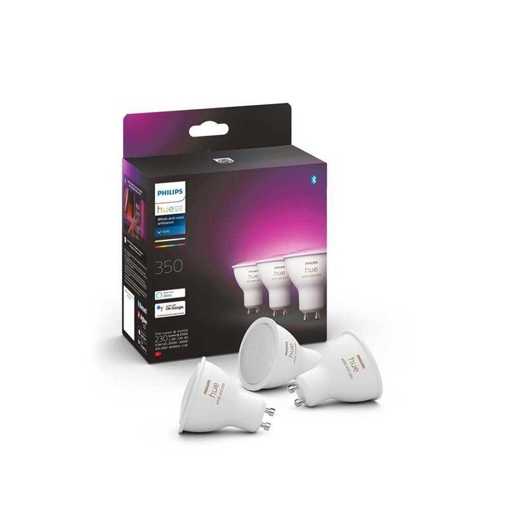 Philips Hue Color GU10 Spot, 3-Pakke
