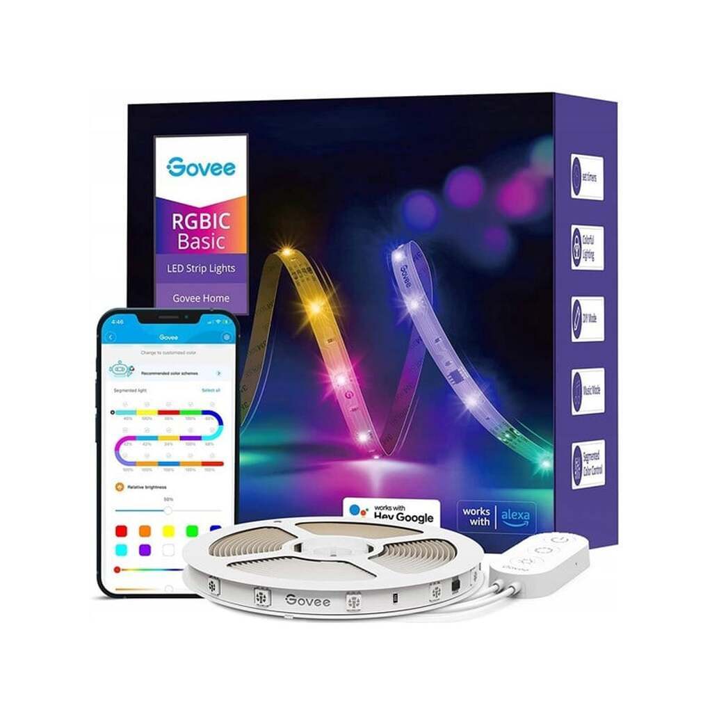Govee RGBIC Basic Wi-Fi + Bluetooth LED Strip 5m