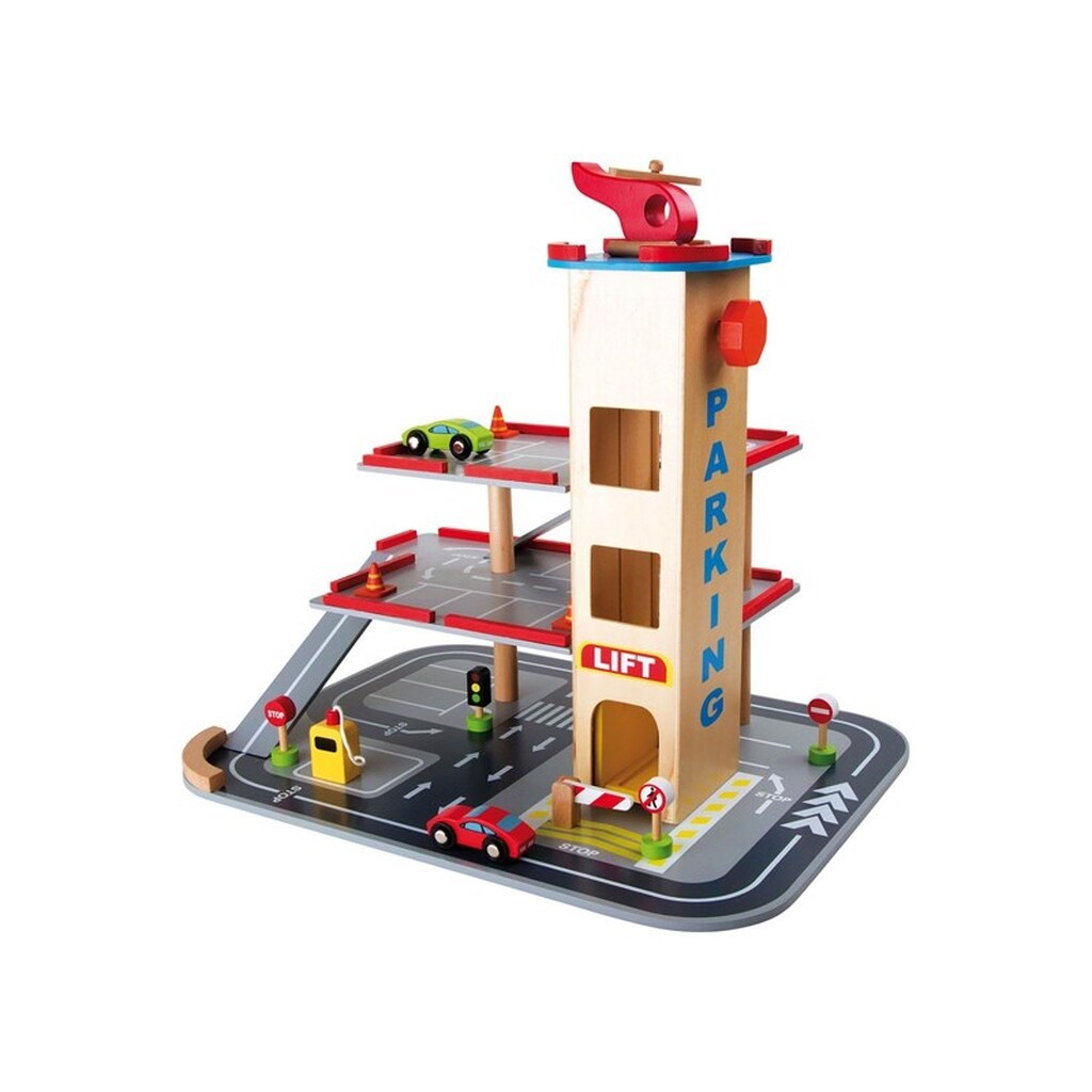 Small Foot - Wooden Parking Garage with Accessorie