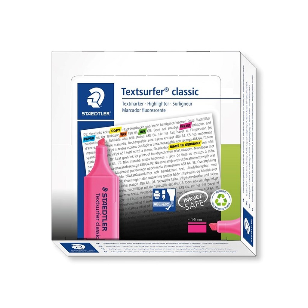 Staedtler TEXTSURFER CLASSIC, 10 STK,   ROSA