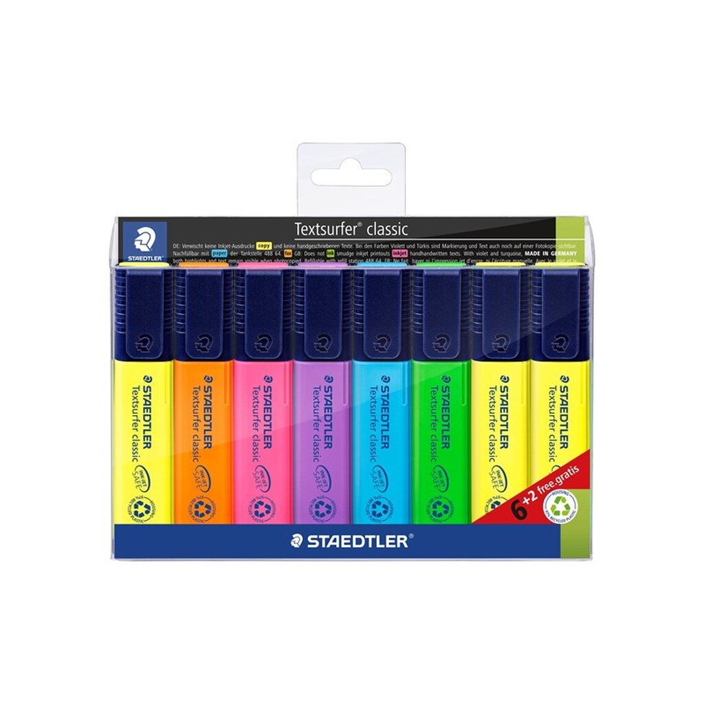 Staedtler Textsurfer Classic 6+2 ass/etui