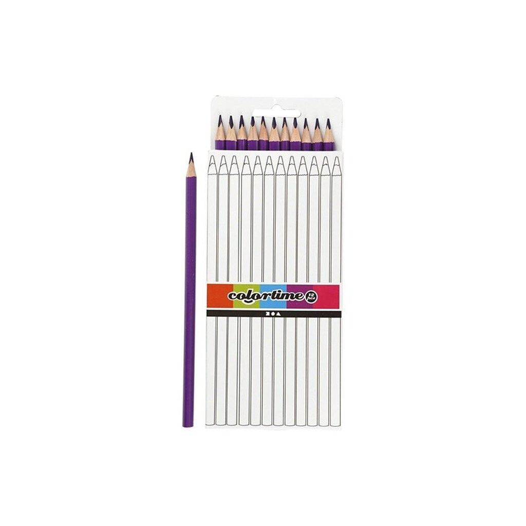Creativ Company Colortime colouring pencils - Purple 12pcs.