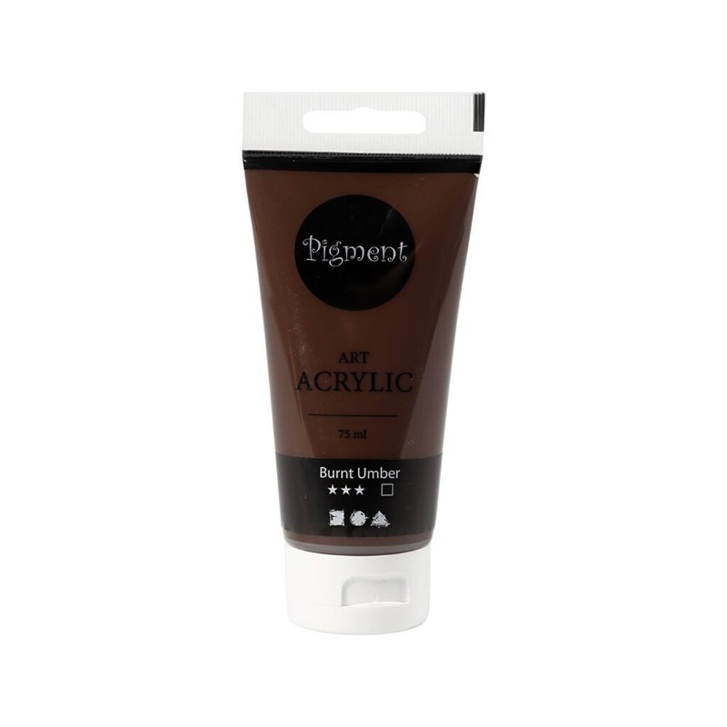 Creativ Company Pigment Art Acrylic Paint Burnt Umber Brown 75ml