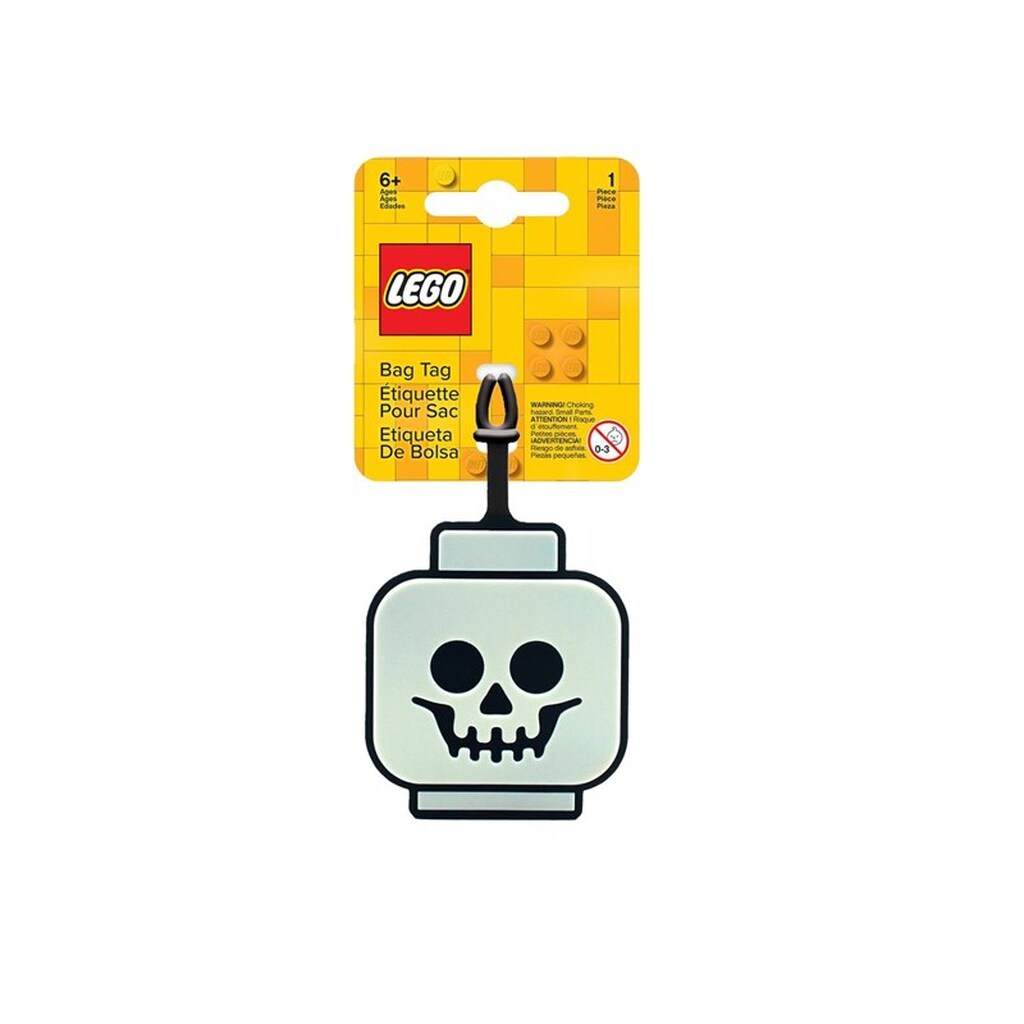 Euromic LEGO® Bag Tag/Luggage tag Skeleton Face Glow in the Dark