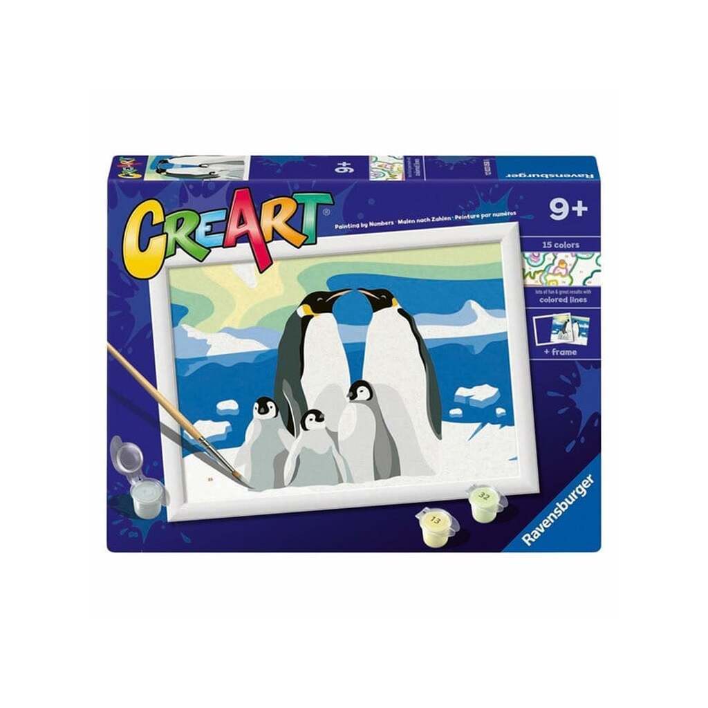 Ravensburger CreArt Paint by Numbers - Penguin Family