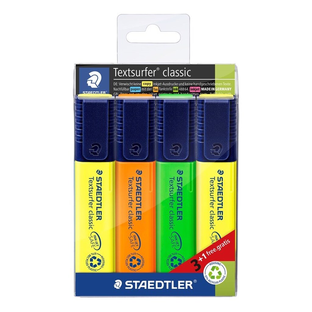 Staedtler Textsurfer Classic Inkjet 4 ass/etui
