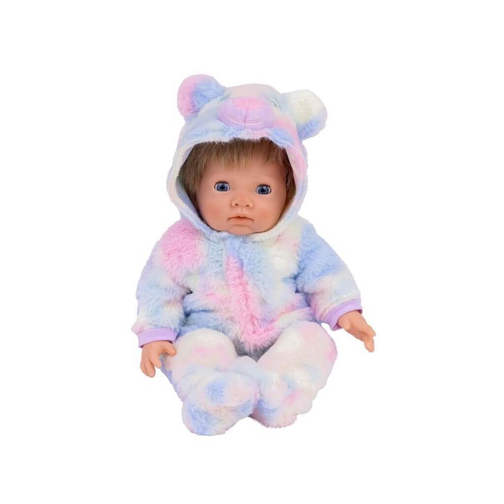 Tiny Treasures Regnbuefarvede bamse-heldragt